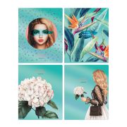 Тетрадь 96л., А5, клетка BG «Fantasy», металлизированный пантон