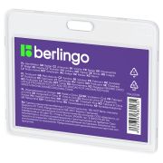 Бейдж горизонтальный Berlingo «ID 100», 85*55мм, прозрачный, без держателя