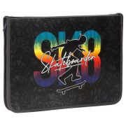 Папка для труда 1 отделение, А4, ArtSpace «Skateboard», 325*230*25мм, пластик, молния вокруг, откид. планка
