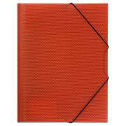 Папка на резинке СТАММ «Кристалл» А4, 500мкм, пластик, красная