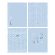 Тетрадь 80л., А5, клетка BG «Blue&silver», тиснение фольгой