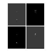 Тетрадь 48л., А5, клетка BG «Monocolor. Black. Concise», soft-touch ламинация, тиснение фольгой