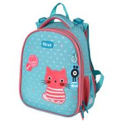 Ранец Först F-Top «Orange cat» 36*28*15см, 2 отделения, 2 кармана, анатомическая спинка