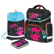 Ранец Först F-Set «Cool kitty» 35*29*16см, 1 отделение, 3 кармана, анатомическая спинка, пенал, мешок для обуви
