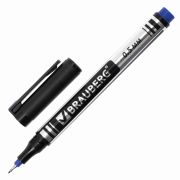 Маркер перманентный BRAUBERG «Jet», СИНИЙ, супертонкий металлический наконечник 0,5 мм, 150508