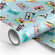 Упаковочная бумага глянц. 70*100см, MESHU «Кассеты», 80г/м2