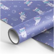 Упаковочная бумага глянц. 70*100см, MESHU «Виртуальный мир котов», 80г/м2