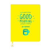 Дневник 1-11 кл. 48л. ЛАЙТ BG «Good morning», иск. кожа, тиснение фольгой, декоративная фигурка из эмали на закладке-ляссе