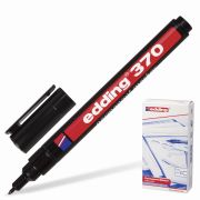 Маркер перманентный (нестираемый) EDDING «370», ЧЕРНЫЙ, круглый наконечник, 1 мм, E-370/1