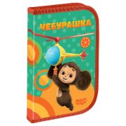 Пенал 1 отделение, 200*130 Мульти-Пульти «Чебурашка», доп. секция, ткань