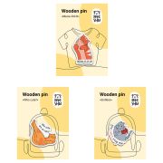 Набор деревянных значков MESHU «For cat lovers», каширование, 3шт.