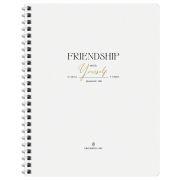 Тетрадь 80л., А5, клетка на гребне GreenwichLine «Friendship», матовая ламинация, тиснение фольгой, 80г/м2