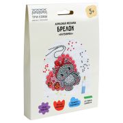 Алмазная мозаика, брелок ТРИ СОВЫ «Клубничка», картонный конверт