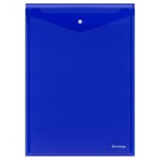 Папка-конверт на кнопке Berlingo «No Secret», А4, 200мкм, вертикальная, синяя