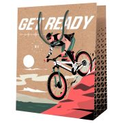 Пакет подарочный 18*23*10см MESHU «Get ready», крафт