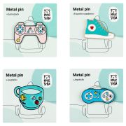 Набор металлических значков MESHU «Gamer's set», эмаль, 4шт