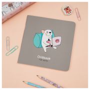 Записная книжка 170*170мм 40л. на скрепке MESHU «Chillbook», soft-touch ламинация, выборочный УФ-лак, блок без линовки, 80г/м2