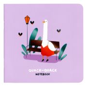 Записная книжка 170*170мм 40л. на скрепке MESHU «Quack-Quack», soft-touch ламинация, выборочный УФ-лак, блок без линовки, 80г/м2