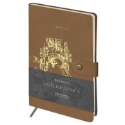 Записная книжка А5 80л., ЛАЙТ, кожзам, Greenwich Line «Outline. Venice», с замком, тиснение фольгой, внутренний карман, блок в точку