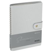 Записная книжка А5 96л. ЛАЙТ, кожзам, скрытый гребень, Greenwich Line «Shimmer. Silver», блок в линию