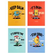 Блокнот А5 80л. на гребне BG «Your poster», твердая обложка, матовая ламинация, выб. лак