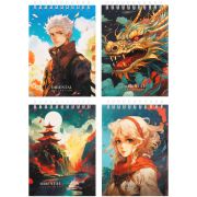 Блокнот А6 80л. на гребне BG «Аниме. Story», твердая обложка, глянцевая ламинация