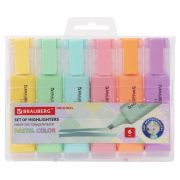 Набор текстовыделителей 6 ЦВЕТОВ, BRAUBERG «ORIGINAL PASTEL», линия письма 1-5 мм, 151698