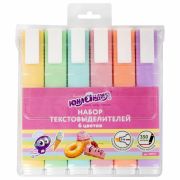 Набор текстовыделителей ЮНЛАНДИЯ 6 шт., АССОРТИ, «COLORSTAR PASTEL», линия 1-4 мм, 151717