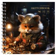 Скетчбук 40л., 170*170 на гребне BG «Steampunk. Fox», 120г/м2