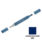 Маркер двусторонний для скетчинга Гамма «Студия», синий прусский, корпус трехгранный, пулевид./клиновид. наконечники
