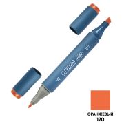 Маркер двусторонний для скетчинга Гамма «Студия», оранжевый, корпус трехгранный, пулевид./клиновид. наконечники