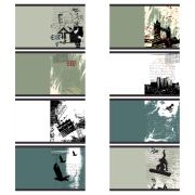 Тетрадь 80л., А5, клетка на гребне BG «Article publication», матовая ламинация, двойная обложка