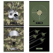 Тетрадь 96л., А5, клетка на гребне BG «Military», матовая ламинация