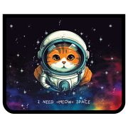 Папка для тетрадей 1 отделение, А5, ArtSpace «Meow Space», пластик, на молнии
