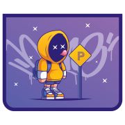 Папка для тетрадей 1 отделение, А5, ArtSpace «Street style», пластик, на молнии