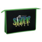 Папка для тетрадей 1 отделение, А4, ArtSpace «Skater», пластик, на молнии