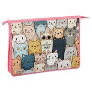 Папка для тетрадей 1 отделение, А4, ArtSpace «Ну допустим, мяу», пластик, на молнии