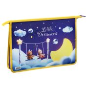 Папка для тетрадей 1 отделение, А4, ArtSpace «Dreamers», пластик, на молнии