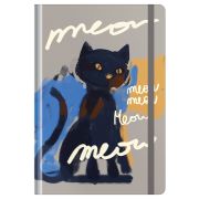 Ежедневник недатированный А5, 128л., 7БЦ, BG «Meow-meow», soft-touch ламинация, на резинке