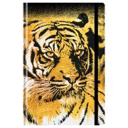 Ежедневник недатированный А5, 128л., 7БЦ, BG «Golden tiger», матовая ламинация, на резинке