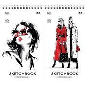 Скетчбук 40л. 105*195 на гребне BG «Fashion», 120г/м2