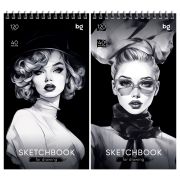 Скетчбук 40л. 105*195мм на гребне BG «Fashion Week», 120г/м2