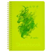 Скетчбук 40л., А5 на гребне BG «Neon. Yellow», маркерная бумага 120г/м2