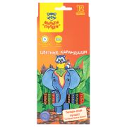 Карандаши цветные Мульти-Пульти «Енот в Индии», 12цв., заточен., картон, европодвес