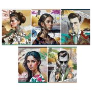 Тетрадь 48л., А5, клетка Greenwich Line «Fashion», матовая ламинация, тиснение фольгой, выб. лак, 70г/м2