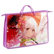 Папка с ручками А4 ArtSpace «In blossom», пластик, на молнии, 40мм