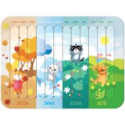 Деревянный пазл - палочки ТРИ СОВЫ «Времена года», 12 деталей на подложке, фанера, ХДФ