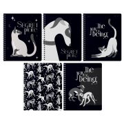 Тетрадь 80л., А5, клетка на гребне ВG «Secret Place», матовая ламинация, выб. лак, фольга