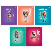 Тетрадь 60л, А5, клетка BG «Fashion creative», глянцевая ламинация