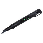 Нож канцелярский 9мм Berlingo «Razzor 400», черное лезвие, auto-lock, металл. направл., европодвес